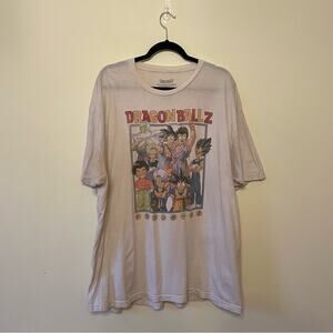 Vintage Dragon Ball Z L short sleeve t-shirt anime white red Goku cotton